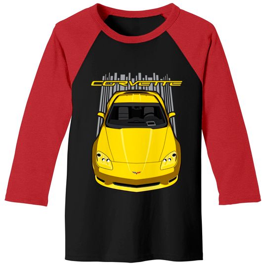 Corvette C6 - Yellow - Corvette C6 - Baseball Tees