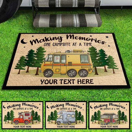 Making Memories One Campsite At A Time - Personalized Decorative Mat