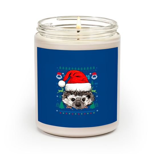 Hedgehog Ugly Christmas Santa Scented Candles