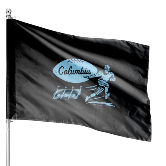 Vintage College Football - Columbia Lions (Blue Columbia Wordmark) - Columbia University - House Flags