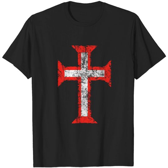 Order of Christ Cross-Templar-Portugal-Distressed - Templar - T-Shirt