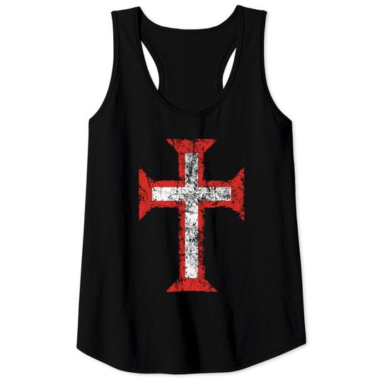 Order of Christ Cross-Templar-Portugal-Distressed - Templar - Tank Tops