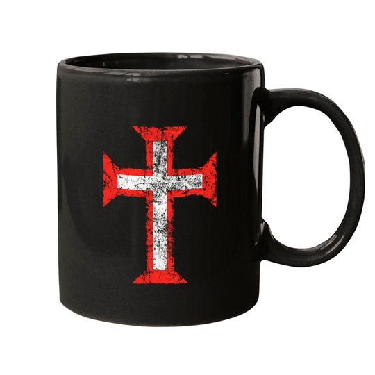 Order of Christ Cross-Templar-Portugal-Distressed - Templar - Mugs