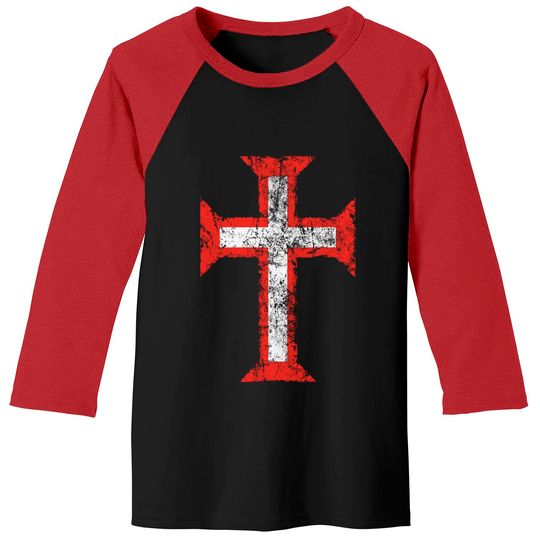 Order of Christ Cross-Templar-Portugal-Distressed - Templar - Baseball Tees