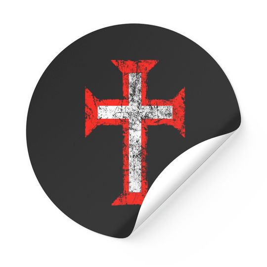 Order of Christ Cross-Templar-Portugal-Distressed - Templar - Stickers