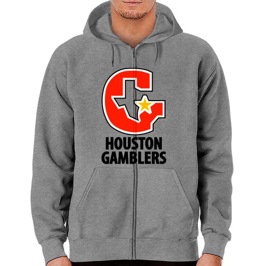 Defunct - Houston Gamblers - Houston - Zip Hoodies
