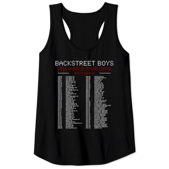 Backstreet Boys DNA Tour 2022 Tank Tops, Backstreet Boys Tank Tops, DNA Tour Tank Tops
