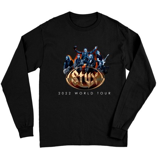 STYX World Tour 2022 Unisex Long Sleeves with Dates, Vtg STYX Tour 2022 T Shirt