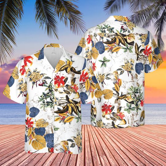 Summer 2022 Floral Button Down Hawaiian Shirt