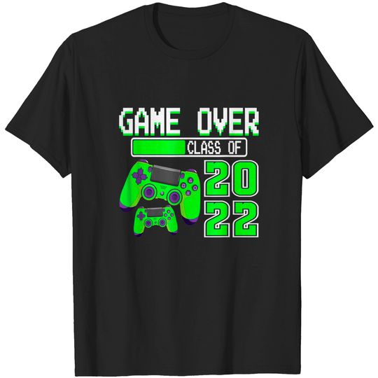 Game Over Class of 2022 Video Games Graduation Gamer School T-Shirt