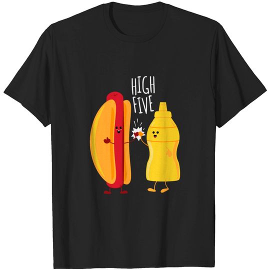 HOT DOG & MUSTARD HIGH FIVE T-shirt