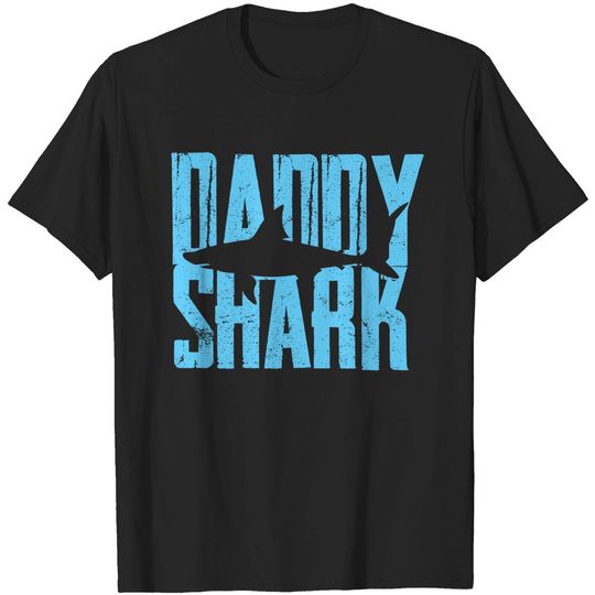 Mens Daddy Shark T-Shirts, Fathers Day Gift from Wife Son Daughter Tank Top
