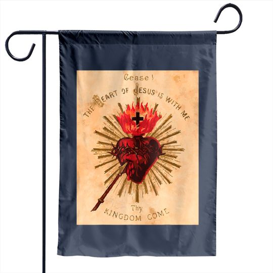 Vintage Sacred Heart of Jesus Traditional Gift Garden Flags