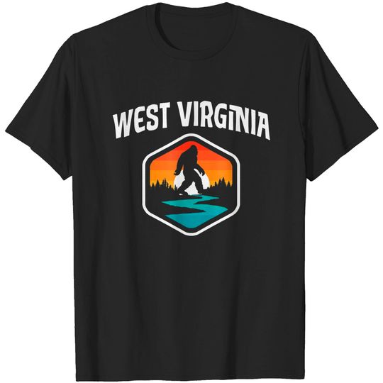 West Virginia Vintage Bigfoot Outdoor & State Pride Nature T-Shirt