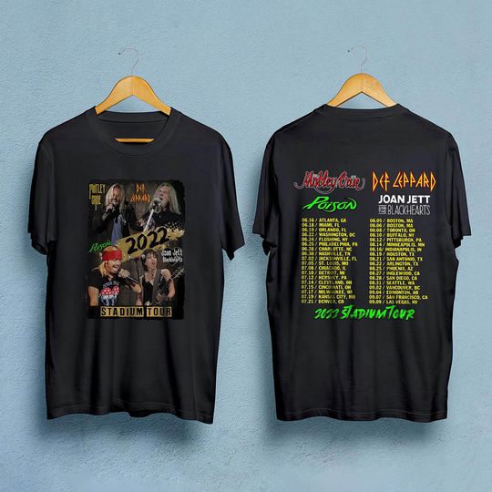 The Stadium Tour Motley Crue Def Leppard Poison Joan Jett & the Blackhearts Shirt