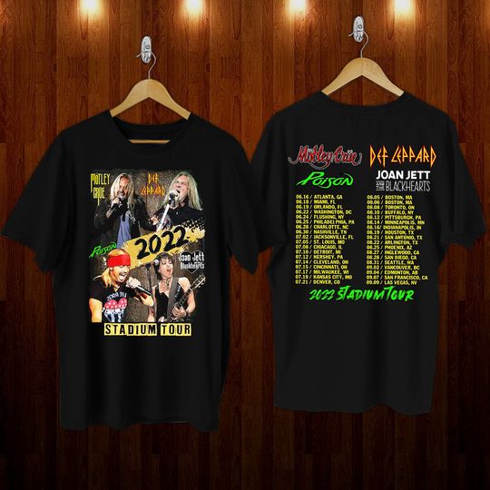 The Stadium Tour Motley Crue Def Leppard Poison Joan Jett & The Blackhearts Shirt