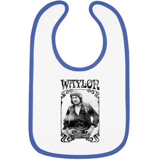 Waylon Jennings // Vintage Faded Style Fan Design - Waylon Jennings - Bibs