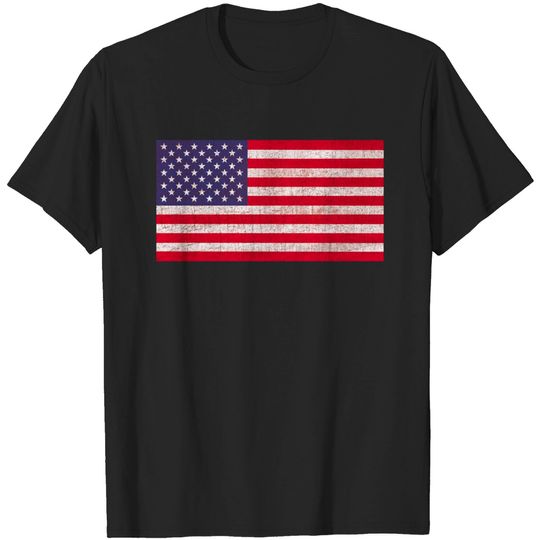 USA Flag Vintage- Fourth Of July - Usa Flag Vintage - T-Shirt