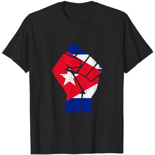 Free Cuba Flag Fist T-shirt