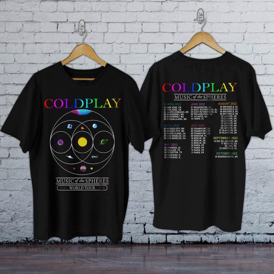 2022 Coldplay Music Of The Spheres Tour Shirt, Coldplay Tour T-Shirt, Coldplay World Tour Shirt
