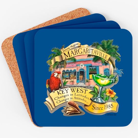 Jimmy Buffett Margaritaville Coasters, Yellow Haze Jimmy Buffett Coaster, Margaritaville Coaster