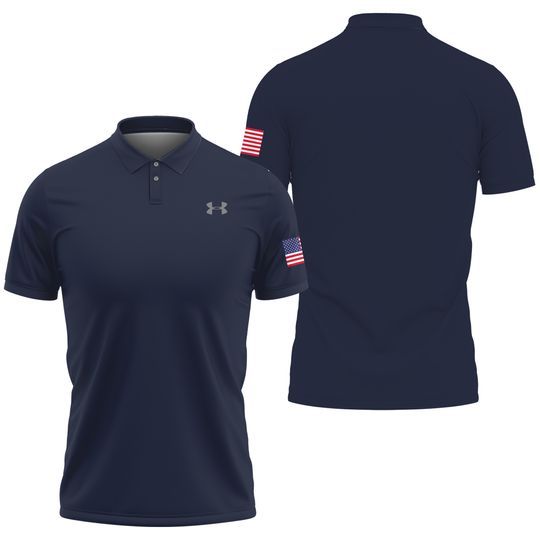 Men's Under Armour Patriotic Embroidered Flag Polo Shirt