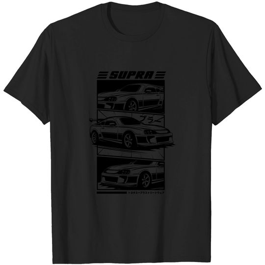 Supra manga style ( black print ) - Toyota Supra - T-Shirt