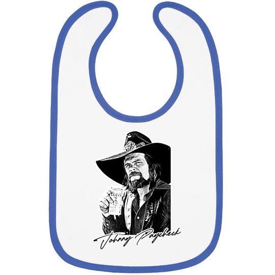Johnny Paycheck / Retro Style Outlaw Country Fan Design - Johnny Paycheck - Bibs