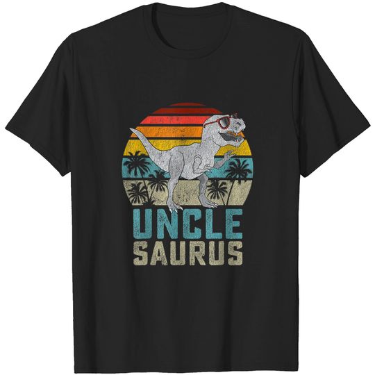 Vintage Unclesaurus T Rex Dinosaur Uncle Saurus Family Matching Funny Fathers Day Gifts - Unclesaurus T Rex Dinosaur Uncle Saurus - T-Shirt