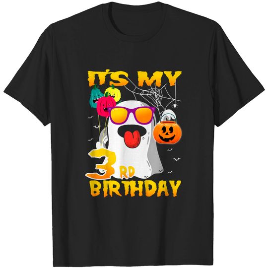 My 3rd Birthday Ghost Pumpkin Halloween Costume T-Shirt