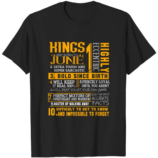 Kings are Born In June T-Shirt