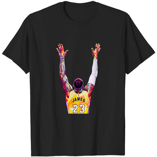 LeBron James Colorful Pop Art - Lebron James - T-Shirt