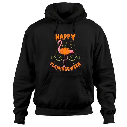 Happy Flamingoween Halloween Flamingo Pullover Hoodie