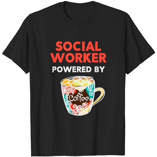 Social Worker Powered By Coffee Vintage TShirt