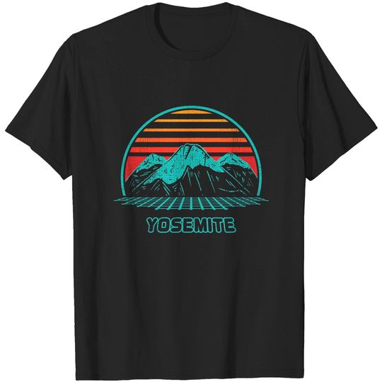 Yosemite Retro National Park Hiking Vintage 80s Style T Shirt