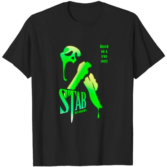 Stab Scream Ghost Green Movies Scary T-Shirt