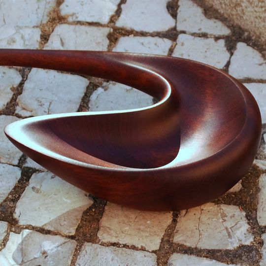 Mahogany wooden bowl, handmade, aesthetic, housewarming gift