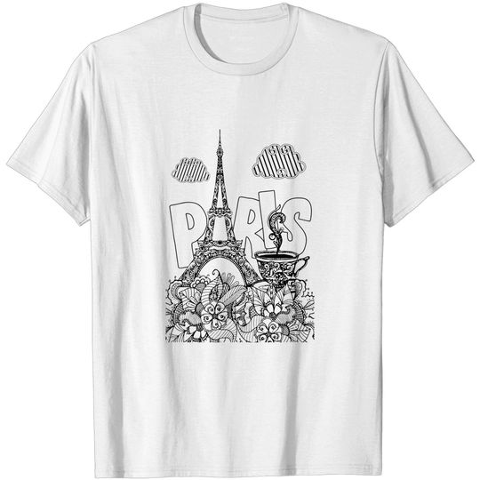 Paris Black And White T-Shirt