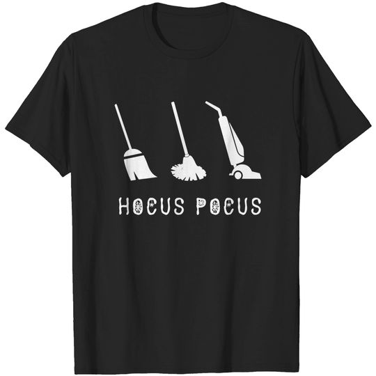 Hocus Pocus Broom Mop Vacuum Halloween day T Shirt