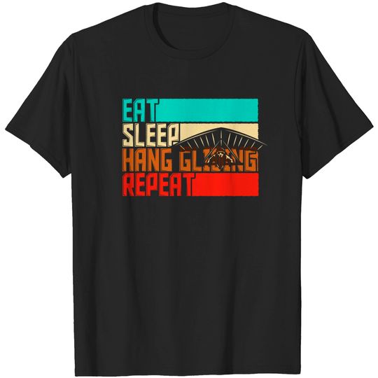 Vintage Eat Sleep Repeat Hang Gliding T-Shirt
