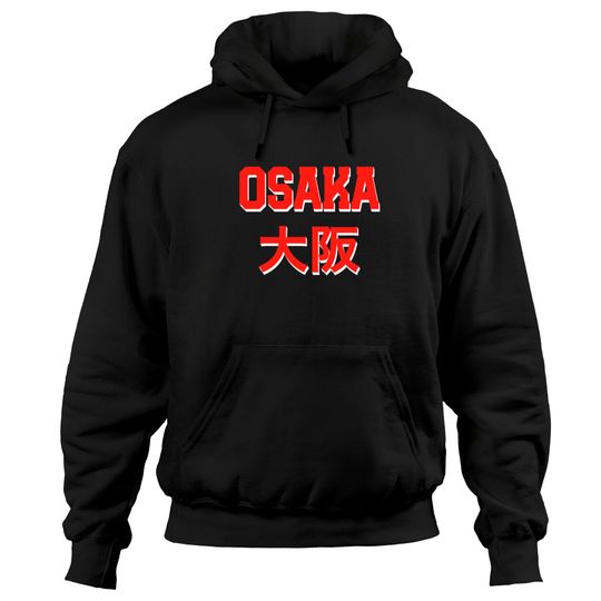 Osaka Japan Red And White Pullover Hoodie