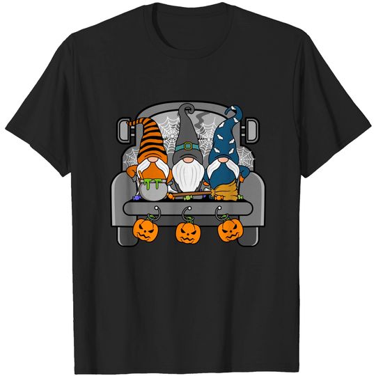 Halloween Gnomes Funny Monsters Pumpkin Spice Witch Graphic T-Shirt