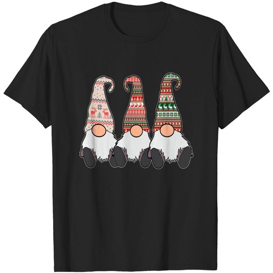 Three Nordic Gnomes Winter Christmas Swedish Tomte T-Shirt