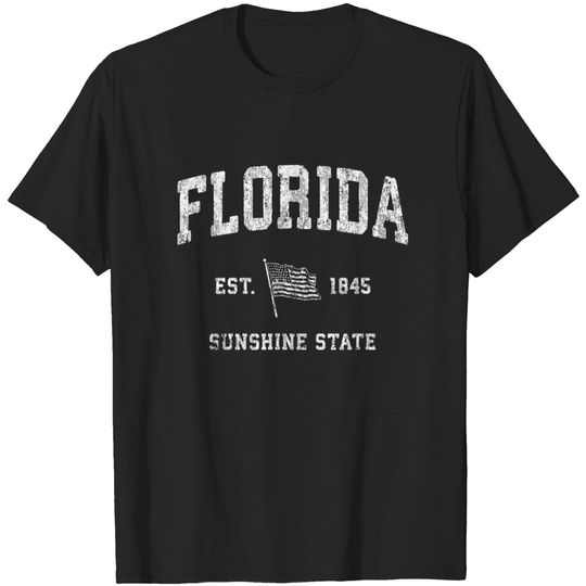 Florida Strong Men's T Shirt Vintage US Flag