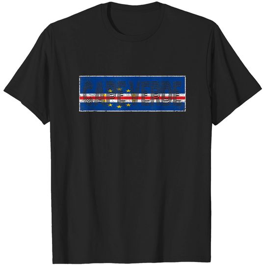 Cape Verdean National Flag Cape Verde Map Vintage T Shirt