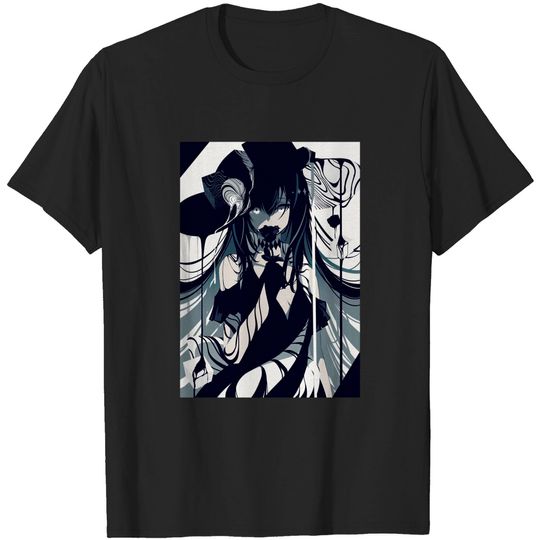 Anime Girl Gothic Aesthetic Waifu Grunge Horror Manga T-Shirt