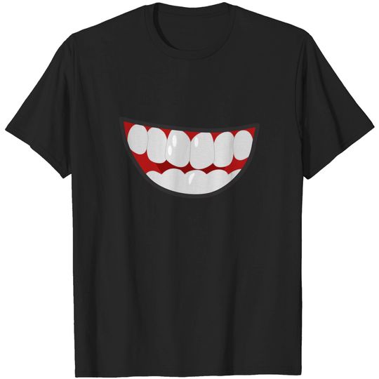 Cartoon Mouths Face - Face Masks Funny - T-Shirt