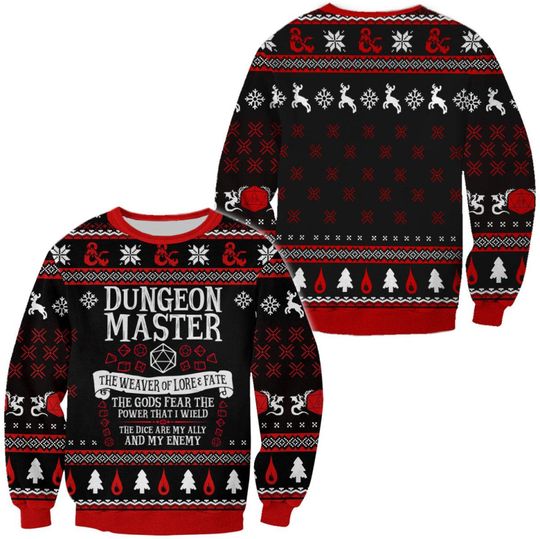 DnD Classes Collection Christmas 3D Sweater