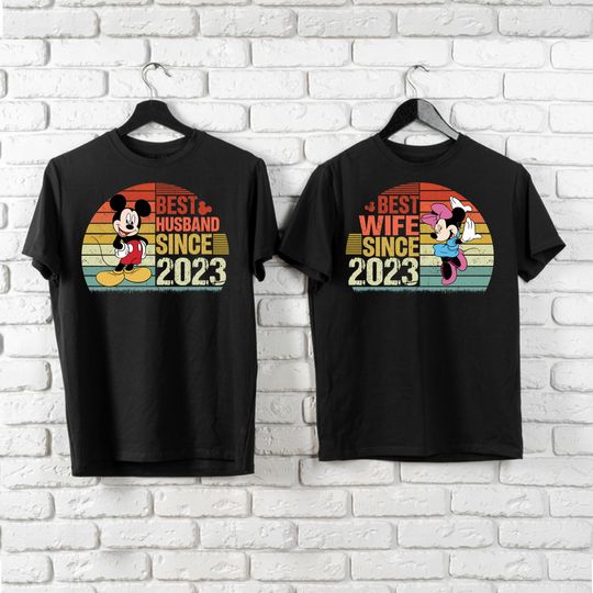 Disney Anniversary Wedding Anniversary Minnie and Mickey T Shirts