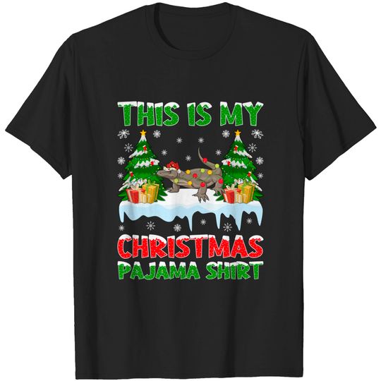This Is My Christmas Pajama Shirt Komodo Dragon Christmas T-Shirt